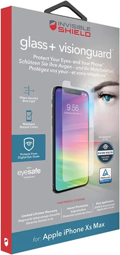 Vista 3 de ZAGG - Protector invisible de crista con protección de visión - Bloquea la luz azul y el 99 % de la luz UV de tu dispositivo. Hecho para Apple