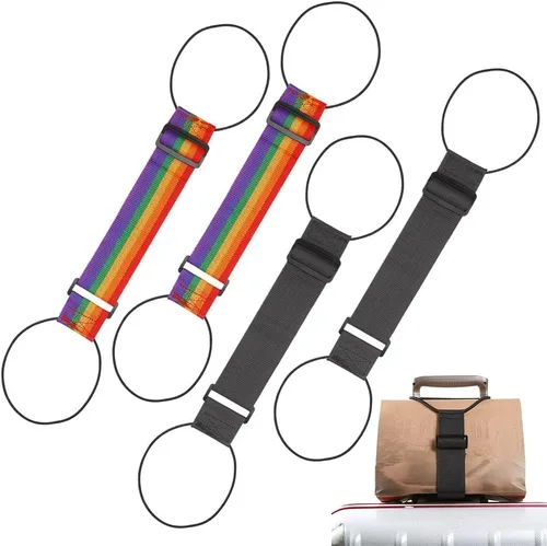 Vista 7 de Correas de conector de equipaje ajustables fuertes y multiusos, cinturón de sujeción elástica flexible y ajustable para correa de equipaje, correas