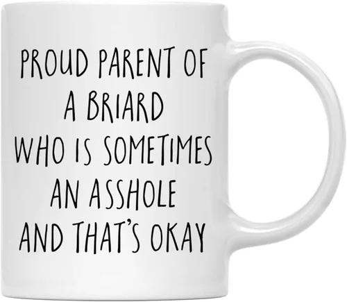 Vista 97 de Andaz Press Funny Dog - Taza de café de 11 onzas, regalo de broma, orgulloso padre de un afenpinscher que es a veces un gilipollas y eso está bien