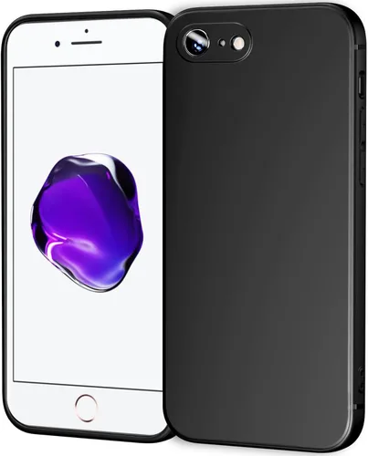 Vista 25 de TENOC Funda para iPhone 6 y iPhone 6s, Funda negra con amortiguador protector antihuellas mate para 4.7 pulgadas