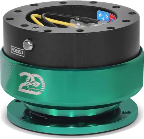 Vista 7 de NRG Innovations Gen 2.0 Adaptador de liberación rápida para volante de 6 orificios con pernos de montaje, liberación rápida - cuerpo negro/anillo