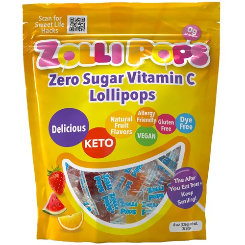 Vista 6 de Zollipops - Paquete de variedad navideña - Paletas para dientes limpios, 3.1 onzas (paquete de 2)
