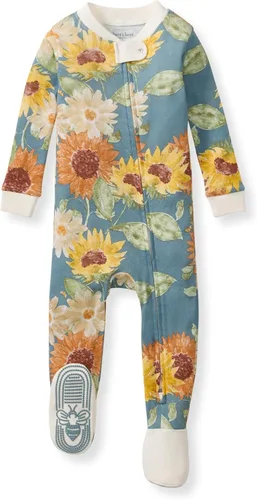 Vista 33 de Burt's Bees Baby Pijama para bebé niña, 100% algodón orgánico, pijama de una pieza, overol diagonal con cremallera, ajuste cómodo