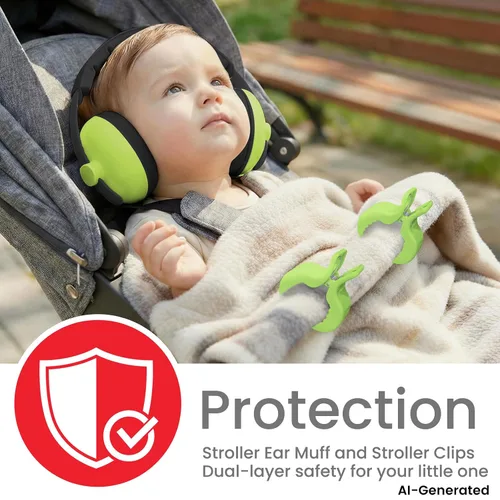 Vista 32 de Auriculares de bebé para protección contra el ruido, color blanco