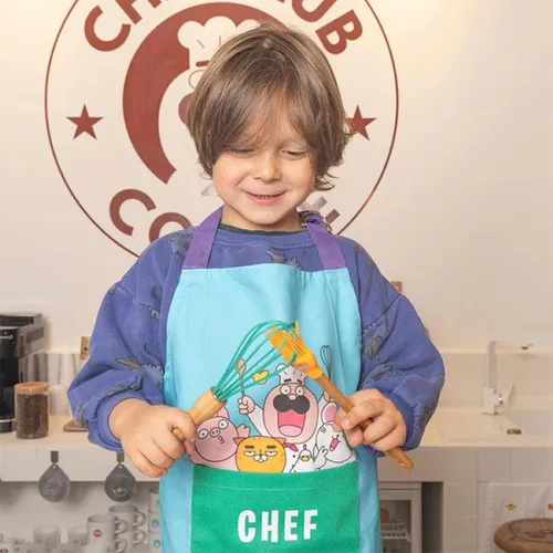 Vista 2 de Chefclub Kids Montessori - Juego de utensilios de cocina de 5 piezas, silicona antiadherente resistente al calor para niños y principiantes