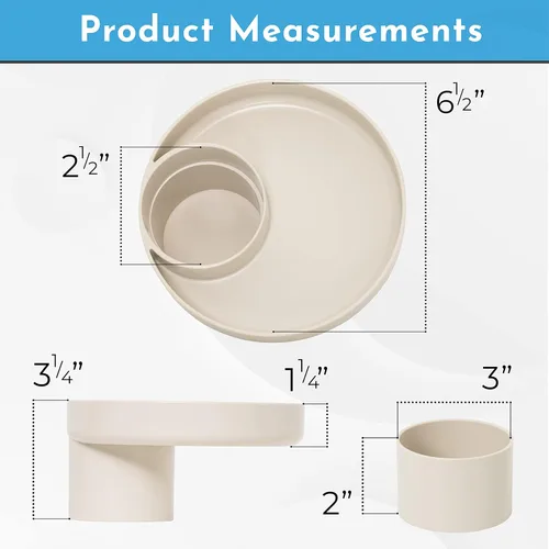 Vista 4 de My Travel Tray Round, fabricado en Estados Unidos. Convierte el portavasos existente en bandeja y portavasos para asiento de automóvil para niños