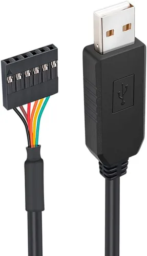 Vista 6 de DTECH Cable adaptador USB a TTL serie de 5 V con chip FTDI FT232RL de 6 pines de 0.1 pulgadas de paso hembra UART IC Windows 11 10 8 7 Linux MAC