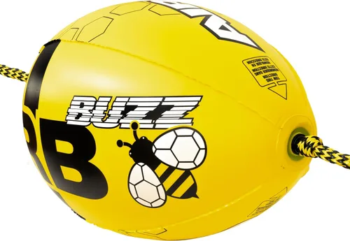 Vista 4 de Airhead ORB Buzz Double Towable Tube Ball for Rope Lift to Reduce Water Spry, 60 ft with 4,100 lb Break Strength