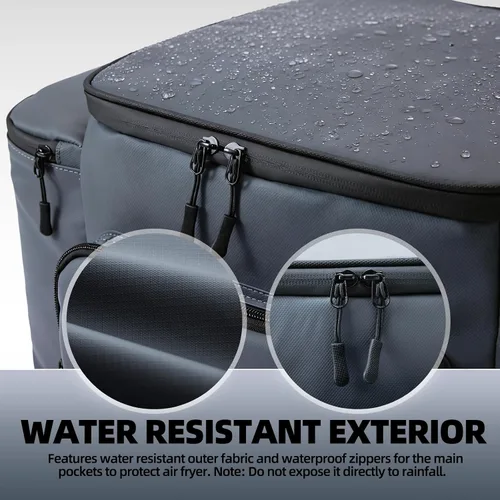 Vista 5 de Estuche de transporte para freidora de aire Ninja Crispi 4QT y contenedores Gris
