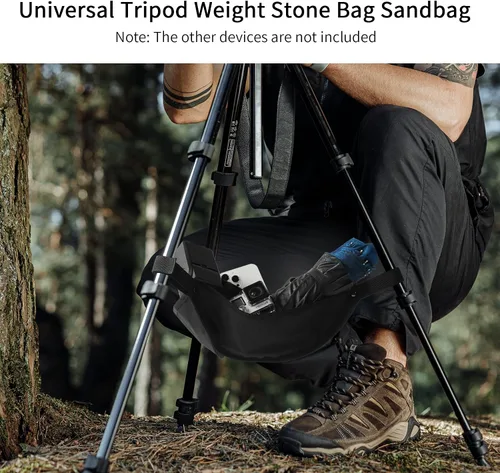 Vista 6 de Selens Bolsa de peso para trípode, bolsa de piedra de trípode duradera, soporte de luz universal, bolsa de arena para estabilizar accesorio