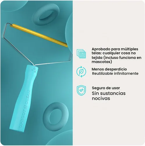 Vista 3 de Uproot Clean Pro Pet Hair Removal Tool - Multi-Fabric Edge, Carpet Rake