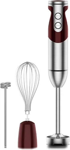 Vista 11 de Megawise Batidora de Mano de Alta Potencia – 400W de Potencia Máxima con Accesorios Versátiles 3 en 1 (Eje Mezclador, Batidor, Picadora); Diseño