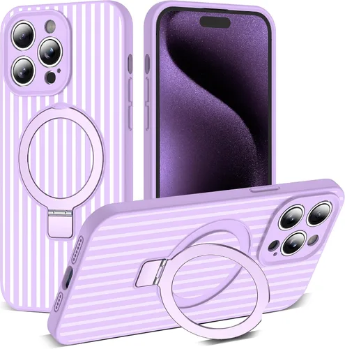 Vista 44 de SKYLMW Funda diseñada para iPhone 11 con soporte magnético invisible Compatible con Mag-Safe, a prueba de caídas de grado militar, a prueba