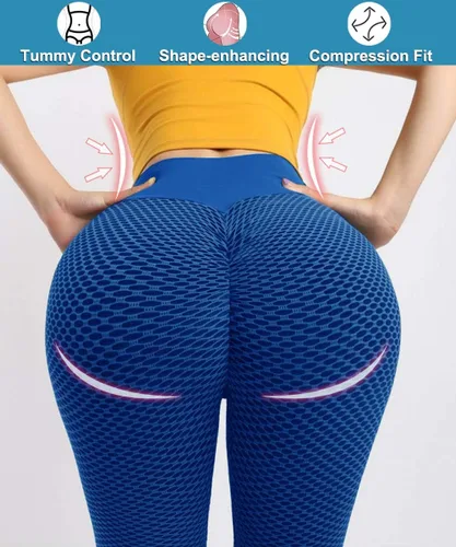 Vista 5 de AIMILIA - Leggings para mujer, levanta glúteos, anti celulitis, cintura alta, pantalones de yoga, entrenamiento, control de abdomen, mallas