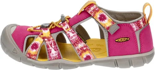 Vista 2 de KEEN Sandalia unisex Seacamp 2 CNX con punta cerrada para niños, MultiKeen Yellow, 6 Big Kid