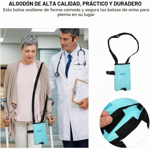 Vista 9 de Healifty Bolsa de drenaje de enfermería portátil con correa ajustable para pacientes ancianos, bolsa de almacenamiento de orina de 50.7 fl oz