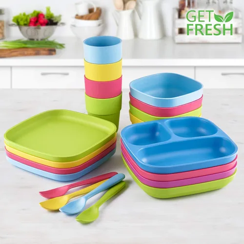 Vista 8 de Vasos de bambú para niños, juego de 4 vasos apilables de bambú, juego de vajilla de bambú para niños, tazas de bambú para niños, aptos