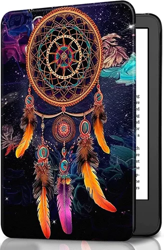 Vista 22 de Funda para Kindle básico de 6 pulgadas (11.ª generación), múltiples ángulos, piel sintética, delgada, con función de encendido y apagado automático