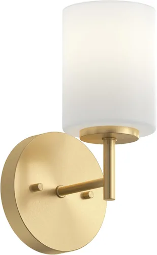 Vista 48 de Progress Lighting Lámpara moderna de tocador de baño de cristal blanco grabado con 4 luces, colección Replay, níquel cepillado (P2160-09)