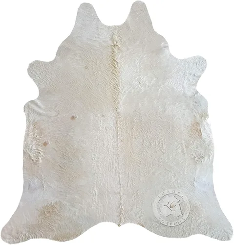 Vista 5 de Sunshine Cowhides Alfombra 100% auténtica de piel de vaca blanca natural, alfombra de estilo moderno de piel de animal y alfombra para el suelo