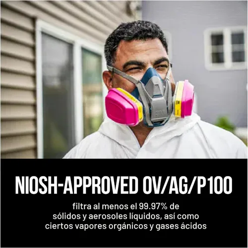 Vista 3 de 3M Cartuchos de repuesto para respirador multiusos, 60923H1-DC, 1 par