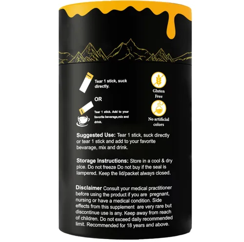 Vista 7 de Palitos de miel Shilajit, shilajit puro del Himalaya y miel orgánica y azafrán (30 varillas), más de 85 minerales, 3 ingredientes naturales