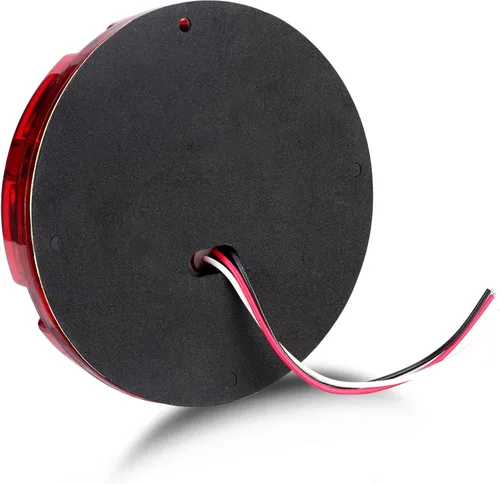 Vista 6 de LIMICAR Luces de remolque redondas de 7 pulgadas, 36 luces LED rojas de tránsito, kit de luces LED para remolque, luz trasera de freno y giro