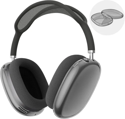 Vista 8 de FINTIE Funda para AirPods Max, Funda protectora de TPU suave transparente antiarañazos, Protector de accesorios de silicona transparente