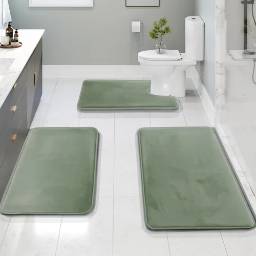 Vista 105 de Clara Clark tapete para baño, regadera o tina, de gomaespuma, negro, antiderrapante Camel Oro
