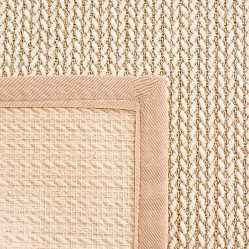 Vista 6 de SAFAVIEH Natural Fiber Collection NF475B - Alfombra para pasillo, 2 pies 6 pulgadas x 8 pies, beige, sisal y lana, diseño tejido con borde