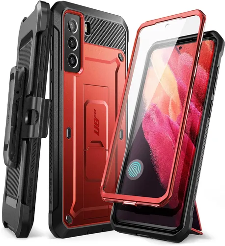 Vista 10 de SUPCASE Unicorn Beetle Pro Series - Funda diseñada para Samsung Galaxy S21 FE 5G (versión 2022), funda resistente de doble capa y función atril