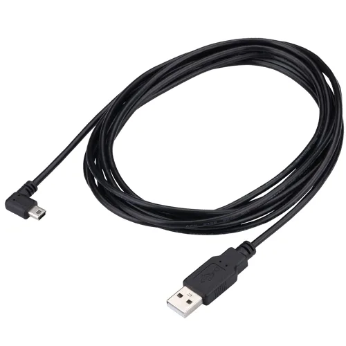 Vista 5 de 3M USB A a Mini B Cable USB de 90 grados de sincronización de datos con 5 clips de cableado para Nextbase Dash Cam Car GPS Navigator DVR Cámara