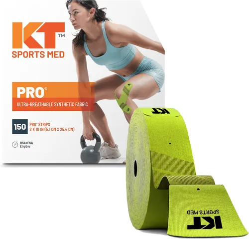 Vista 12 de KT Tape, PRO Synthetic Elastic Kinesiology Athletic Tape, 150 Count, 10” Precut Strips