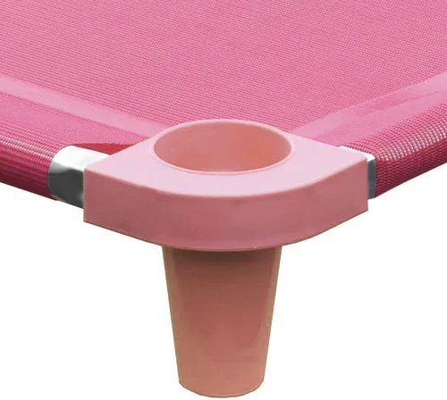 Vista 2 de Acrimet Cuna para niños pequeños, viajes, guardería, 52 x 21 pulgadas, rosa, paquete de 1 Diseño portátil y apilable