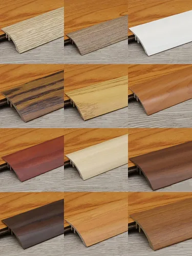 Vista 6 de Tira de transición de piso de madera a azulejos, reductor de umbral de plástico PVC autoadhesivo de 3/4 pulgadas para suelos de vinilo, suelos