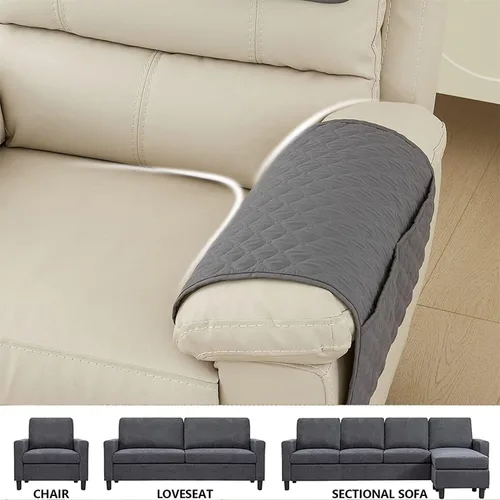 Vista 4 de XMAYODS Funda impermeable para sillón con reposabrazos, fundas antideslizantes para sofá y reposacabezas, fundas para respaldo, fundas para sillón