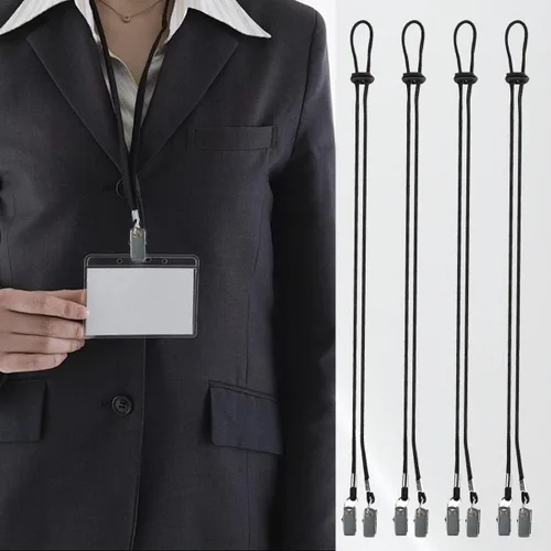 Vista 7 de UPSTORE Paquete de 4 correas ajustables para el cuello con clip de servilleta para ancianos, adultos, bebés