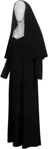 Vista 2 de Slorntukn Disfraz de monja para mujer, traje de madre Teresa