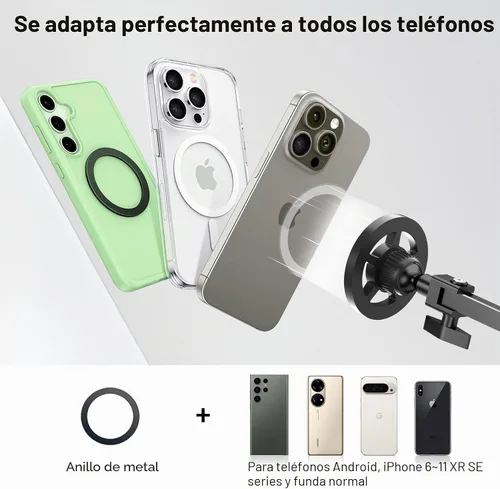 Vista 4 de Kefotic Soporte magnético de piso para cama acostado, soporte ajustable para teléfono de cabecera para iPhone Magsafe, soporte de teléfono celular
