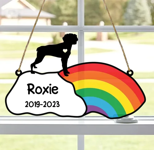 Vista 78 de LOVELYPOD Rainbow Bridge - Regalos conmemorativos para mascotas, regalos conmemorativos para perros afganos por pérdida de sabueso afgano, regalo