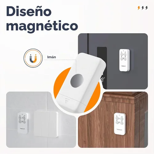 Vista 5 de TESSAN - Enchufe de salida con control remoto, kit de interruptor de luz inalámbrico TESSAN con rango RF de 100 pies, interruptor