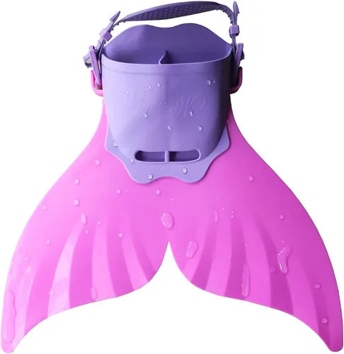 Vista 7 de GALLDEALS Sirena para nadar niñas con monoaleta rosa de 3 a 4 años