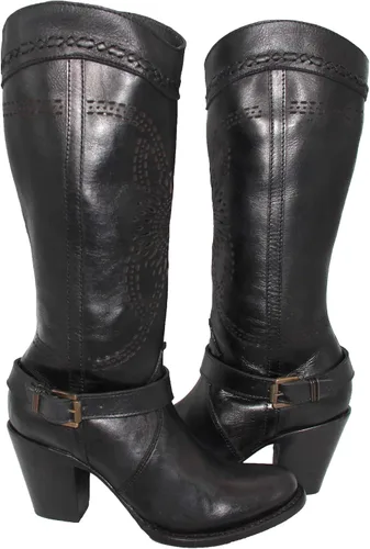 Vista 5 de Bota vaquera occidental para mujer punta redonda