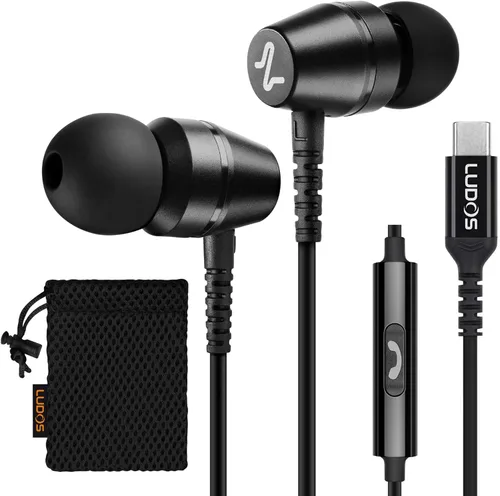 Vista 24 de LUDOS OMNITONE Auriculares con cable in-ear, 5 años de garantía, auriculares con micrófono, conector de 3.5 mm, auriculares con cable