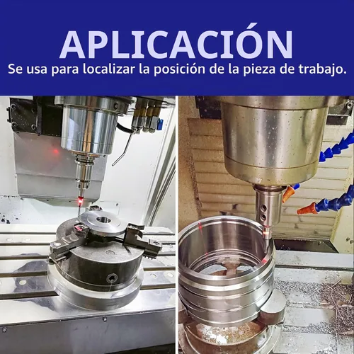 Vista 6 de HFS (R) 3V Edge Finder óptico electrónico con LED y pitido para torno CNC con caja