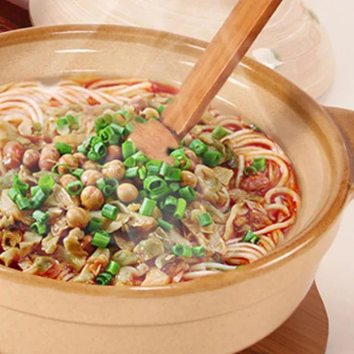 Vista 3 de Cuchara de ramen de mango largo, cuchara grande de madera para olla caliente, cucharas de sopa de concha de tortuga, 2 cucharas de ramen de mango