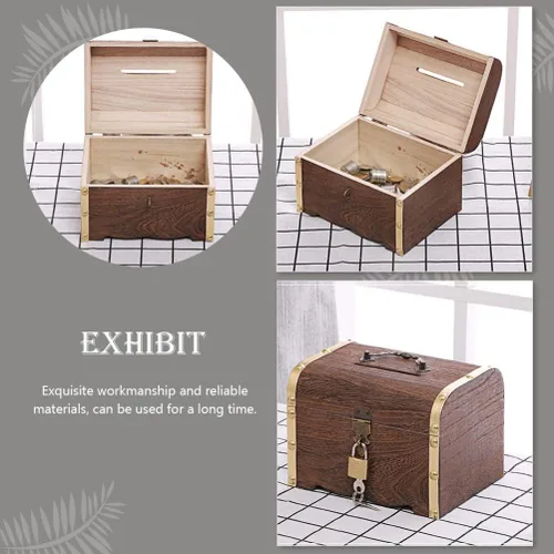 Vista 9 de Juego de pecho de metal vintage, caja pirata de estilo europeo con cerradura y llave, caja de regalo para niñas, mujeres y mujeres, talla L