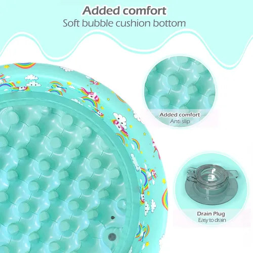Vista 2 de Jasonwell Piscina inflable para bebés y niños – Piscina para niños pequeños, piscinas inflables para bebés, piscina inflable para niños