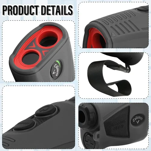 Vista 4 de Xxerciz Funda de silicona compatible con telémetro láser Callaway 300 Pro, funda protectora de transporte con cordón, accesorios de telémetro