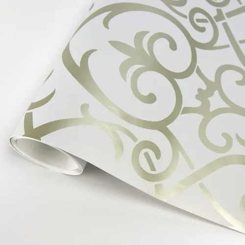 Vista 6 de Scott Living Rhapsody - Papel tapiz autoadhesivo, color gris